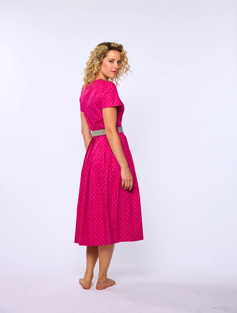 Blümchendruck-Kleid mit kurzem Arm