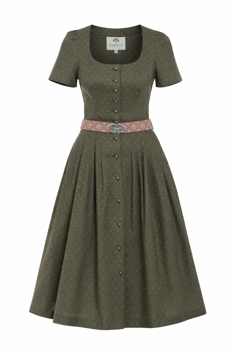 Blümchendruck-Kleid mit kurzem Arm