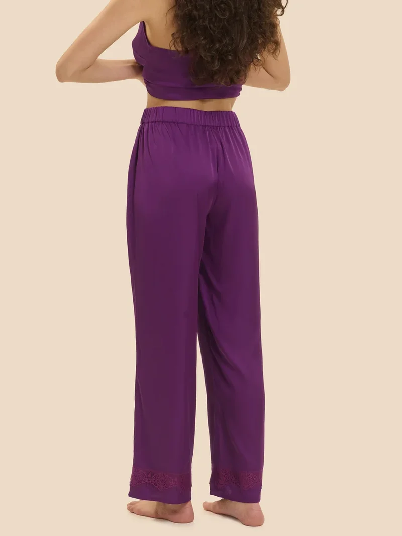 Simone Perele - Satin Secrets Seidenhose in Brombeere