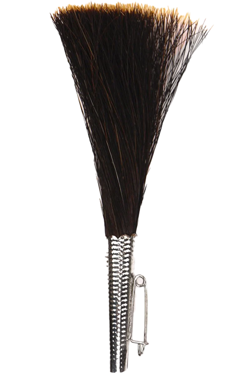 Gamsbart-Imitat mittel 11 cm mit Spange