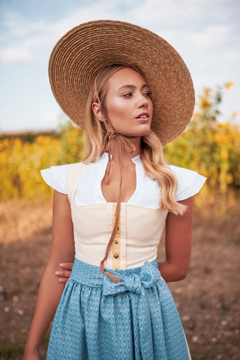 BW- DIRNDL LIMITED EDITION 2019 GELB/ HELLBLAU