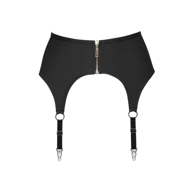 Breiter Strapsgürtel S-XL Matt-Look mit Reißverschluss "Tia"