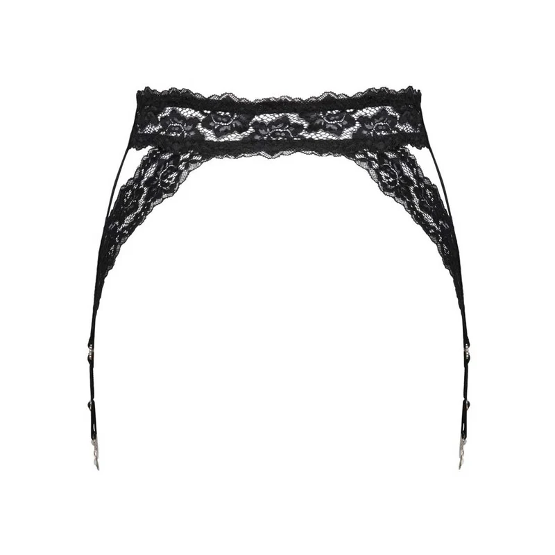 Strapsgürtel S-XL weiche Spitze mit Strass-Herz "Selina"