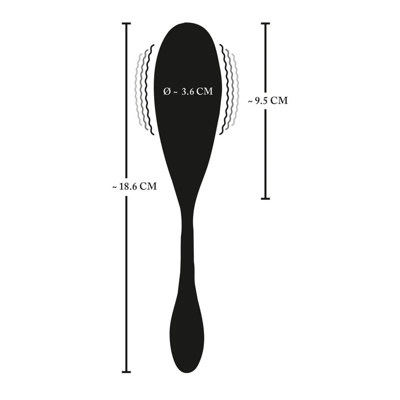 Reizstrom-Vibro-Ei mit Fernbedienung aus Silikon - 18,6cm