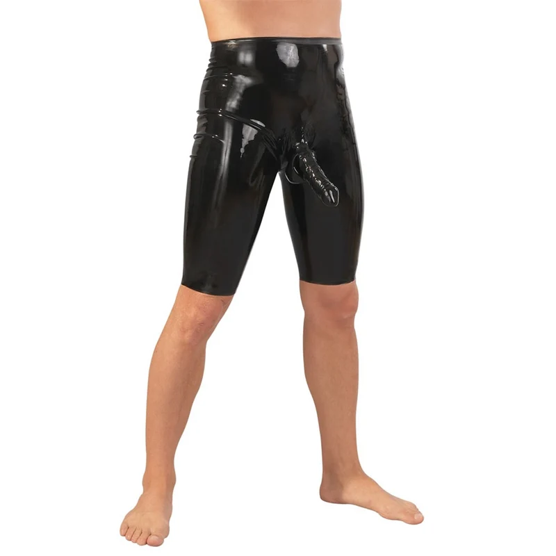 Latex Radlerhose M-2XL geäderte Hülle für Penis + Hoden "Jerome"