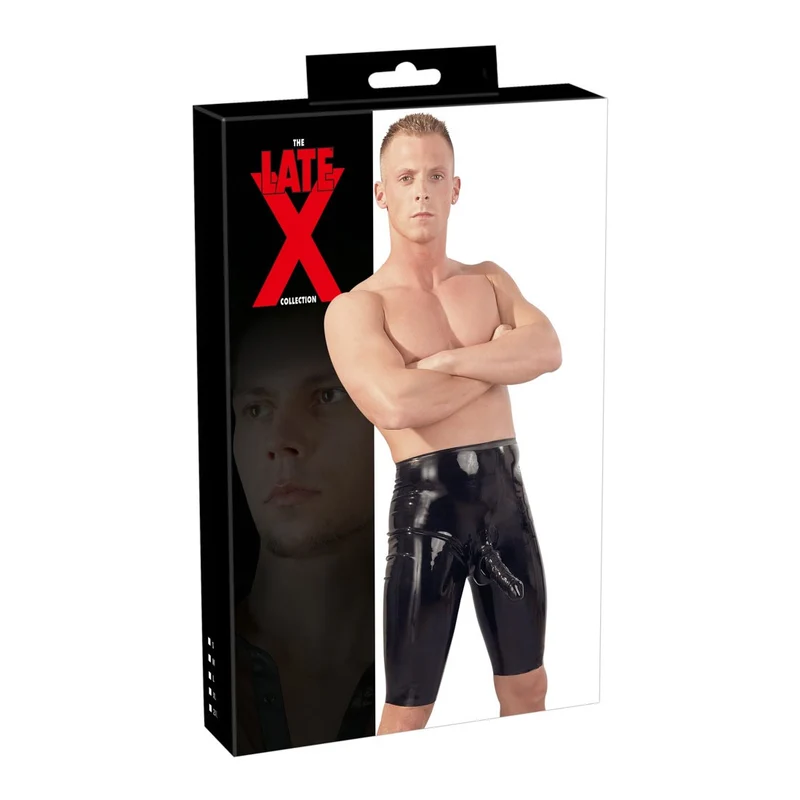 Latex Radlerhose M-2XL geäderte Hülle für Penis + Hoden "Jerome"