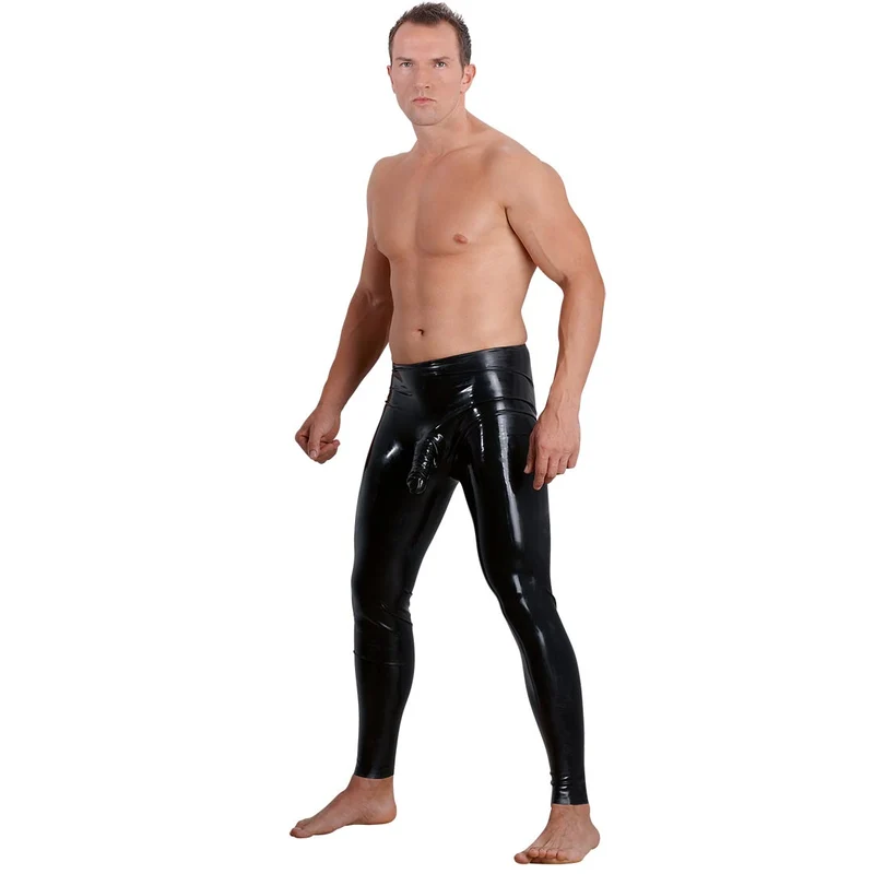 Enge Latex Hose M-2XL mit Hülle für Penis + Hoden "Roger"