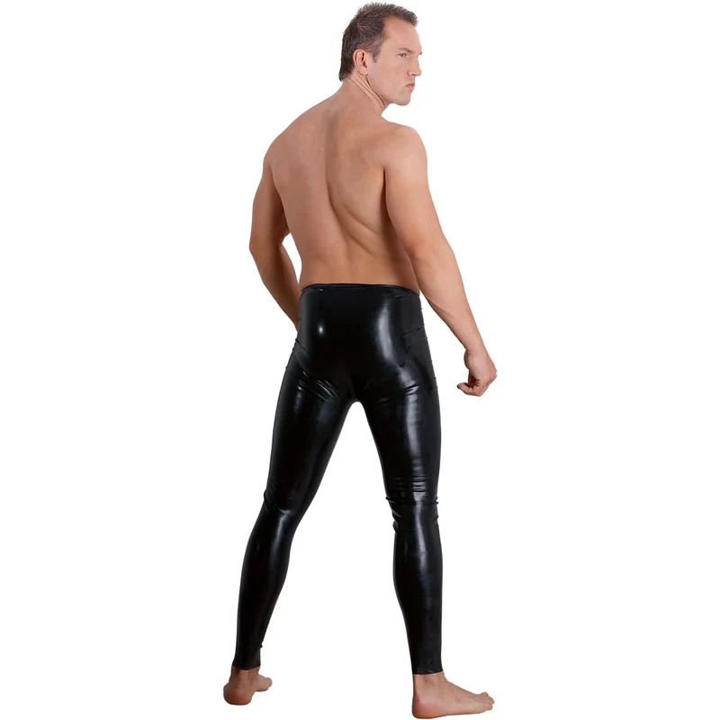 Enge Latex Hose M-2XL mit Hülle für Penis + Hoden "Roger"