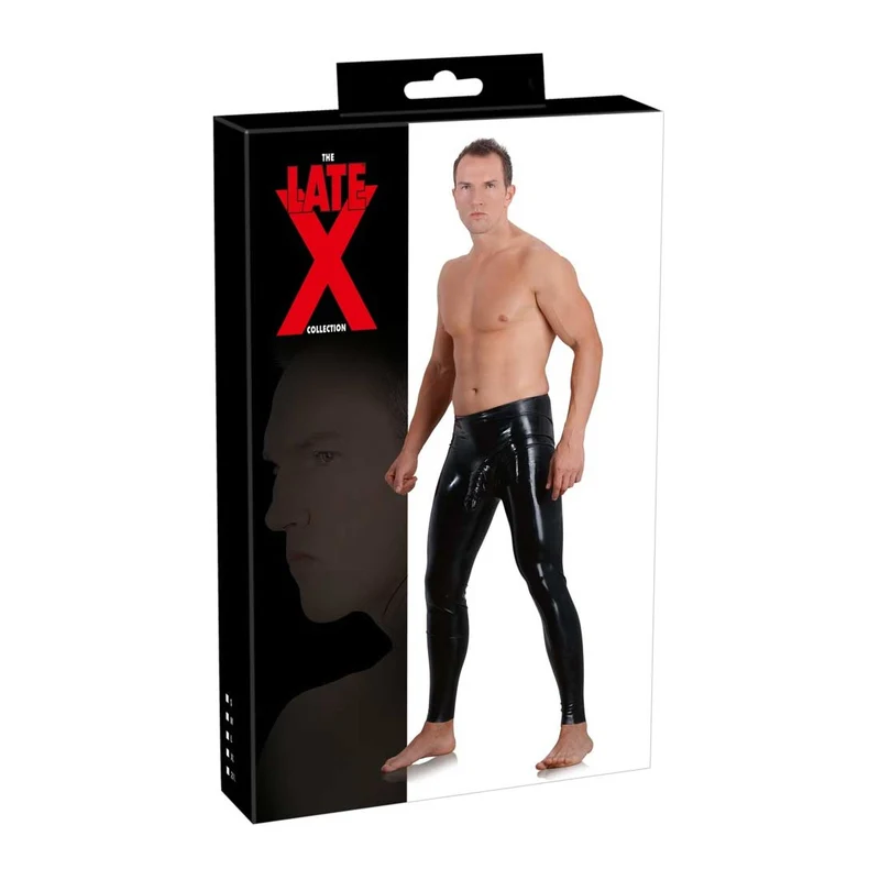Enge Latex Hose M-2XL mit Hülle für Penis + Hoden "Roger"
