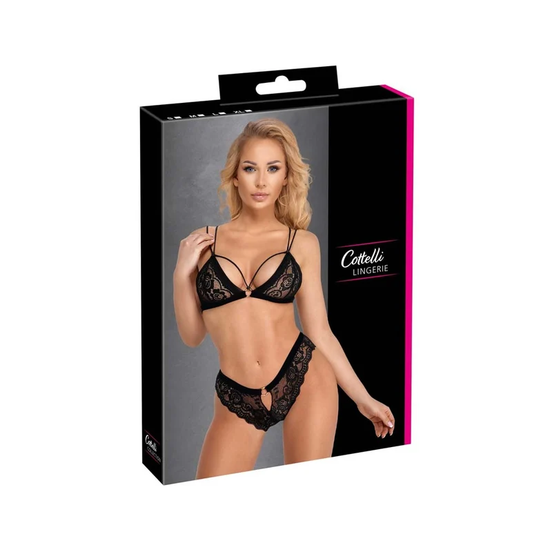 BH Set Spitze S-XL mit Perlenkette im Slip "Elita"