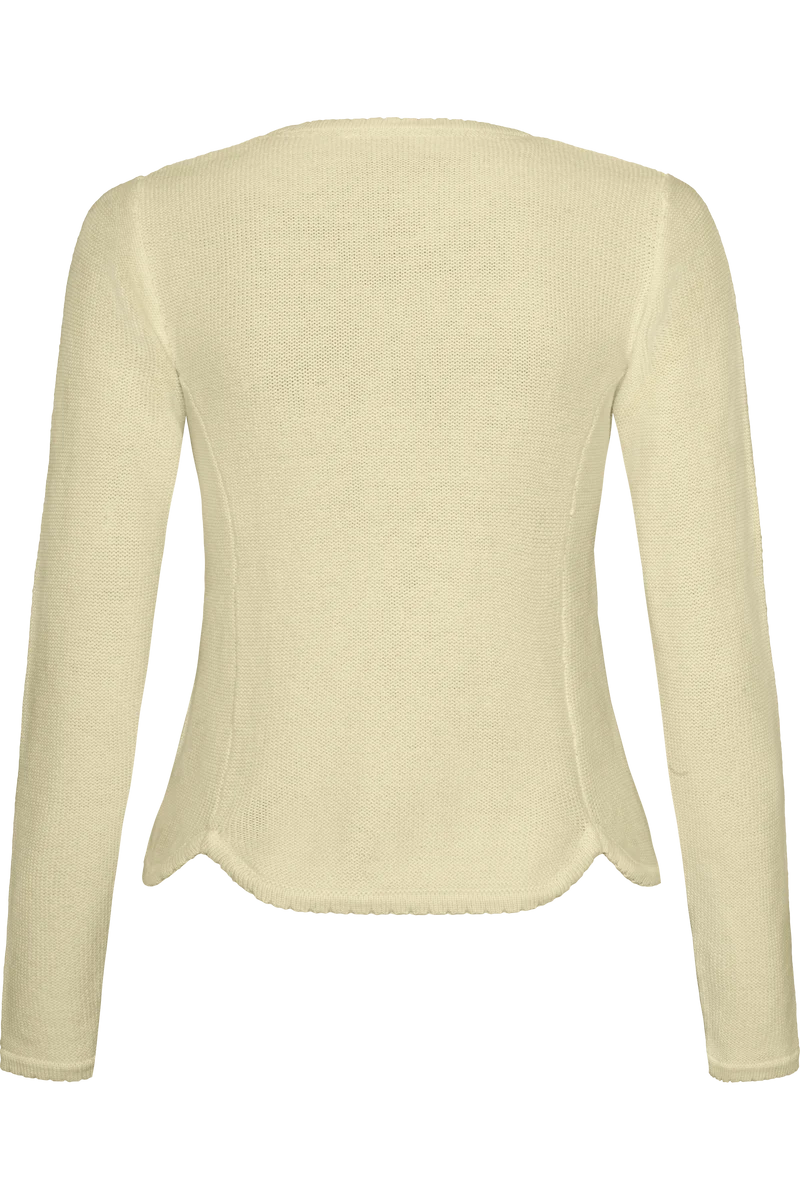 Damen Dirndljacke Strickjacke tailliert - vanille