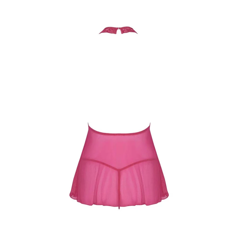 Neckholder Babydoll pink S-L mit ausgestelltem Röckchen "Ellen"