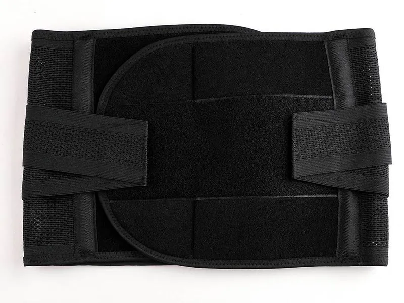 Schwarzer Sport-Taillengürtel – 3 Stahlstäbe, körperformend