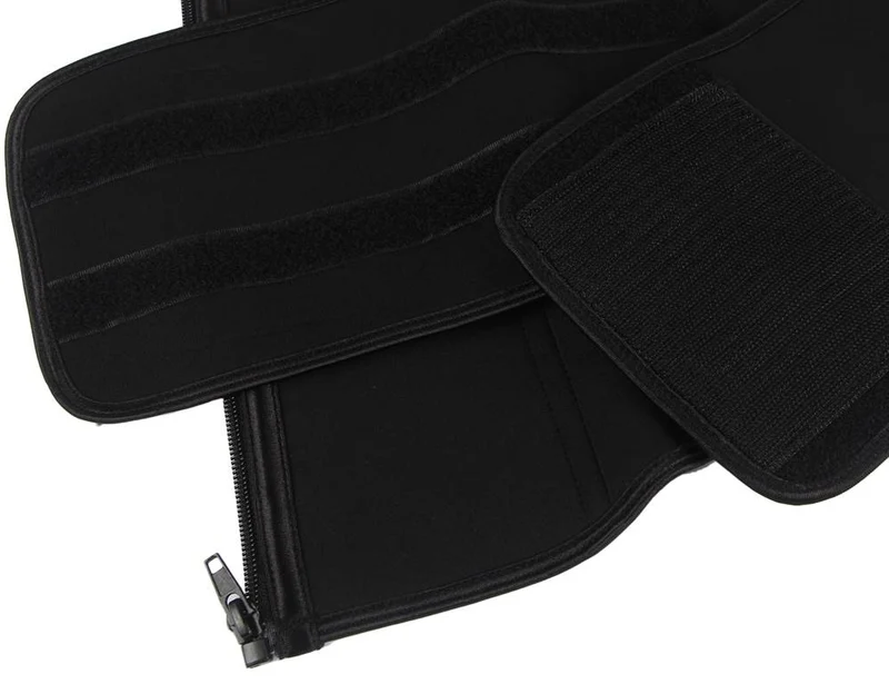 Schwarzer Neopren-Taillenformer – Einzelgürtel, 9 Stahlstäbe