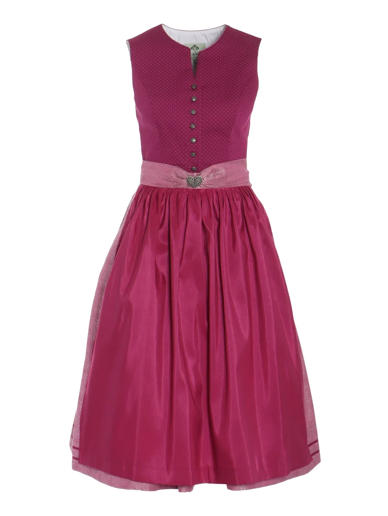 Dirndl mit V-Ausschnitt und Jacquardrock