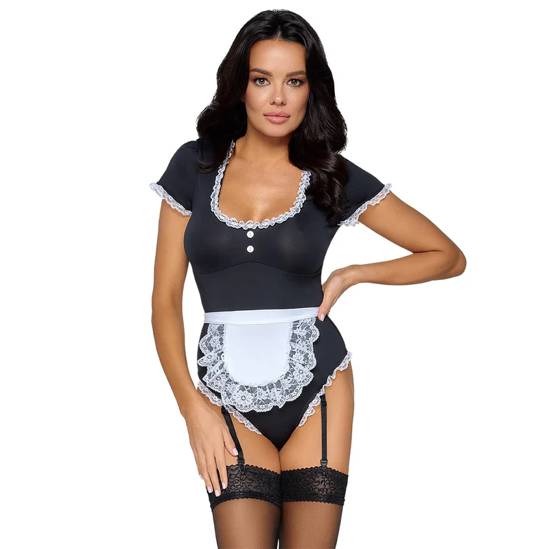 Straps-Riobody S-XL Kellnerin Kostüm mit Schürze "Scarlett"