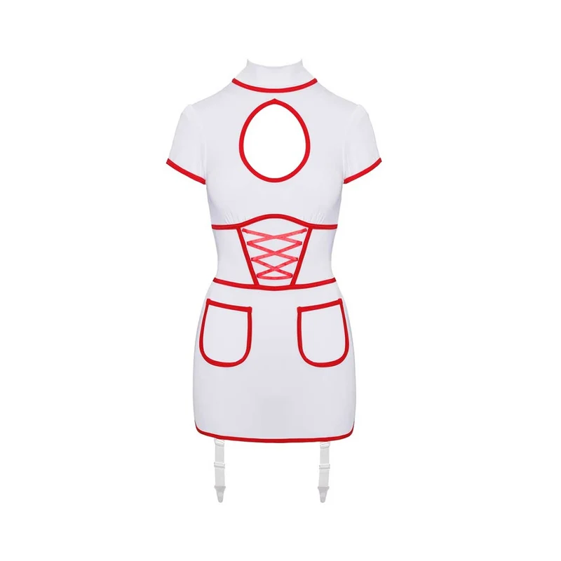 Straps-Kleid S-XL im Krankenschwester-Look mit Taschen "Lakia"