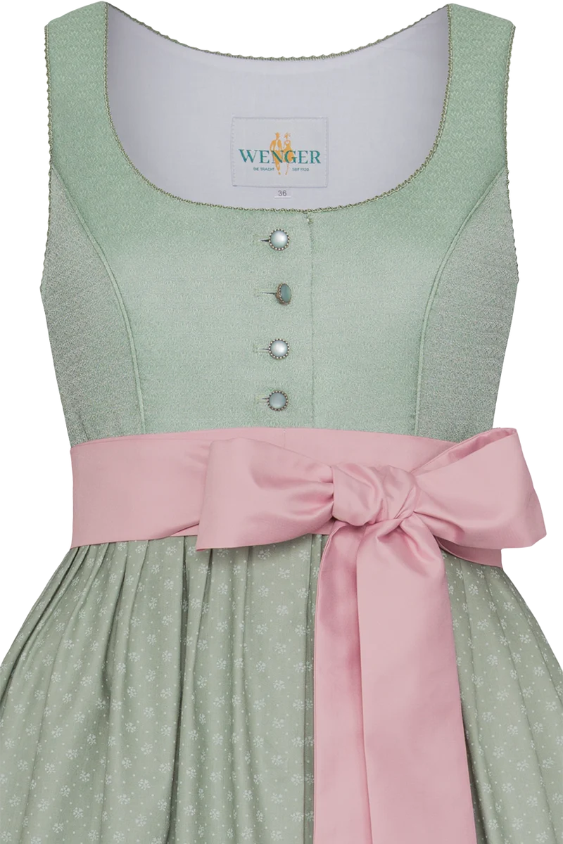 Umstandsdirndl gemustert 80cm - schilf