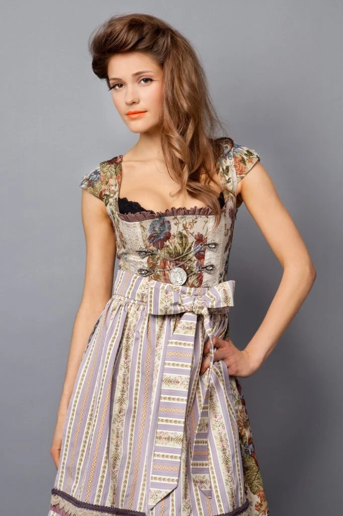 DIRNDL VINTAGE GOBELIN creme/flieder