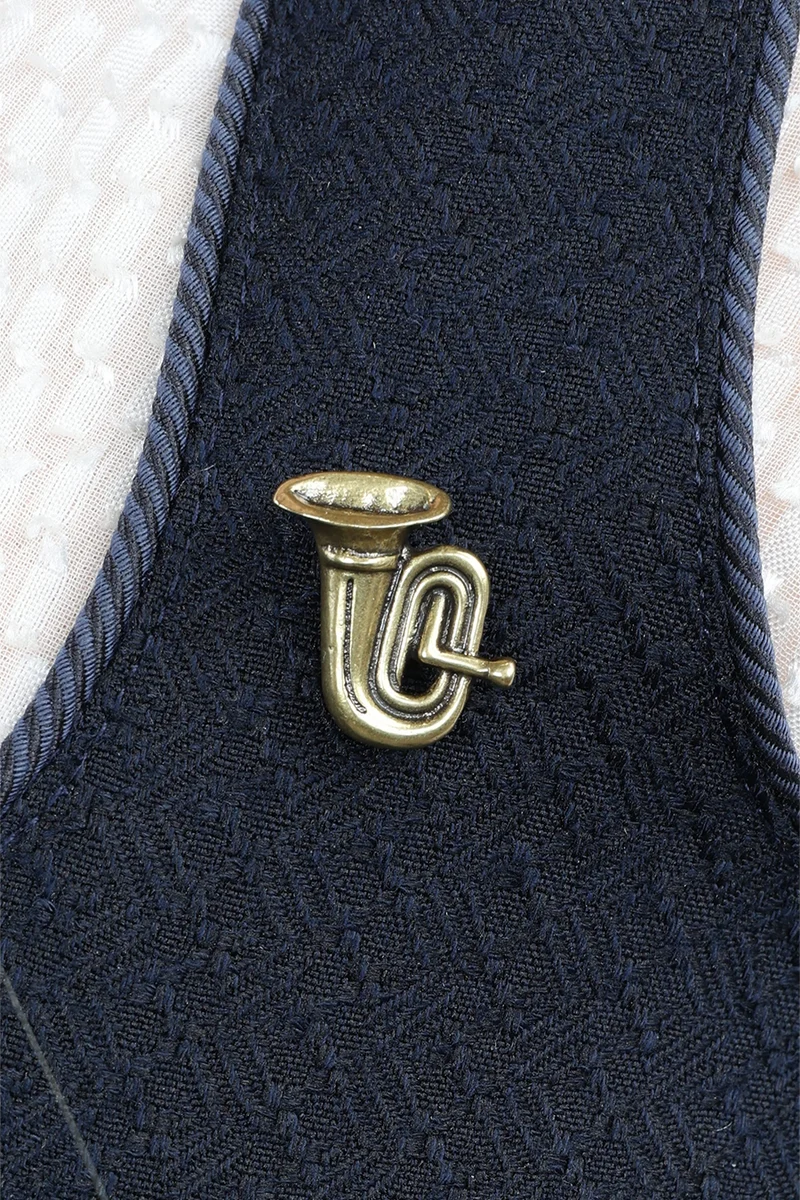 Pin Anstecker in Tubaform - altgold