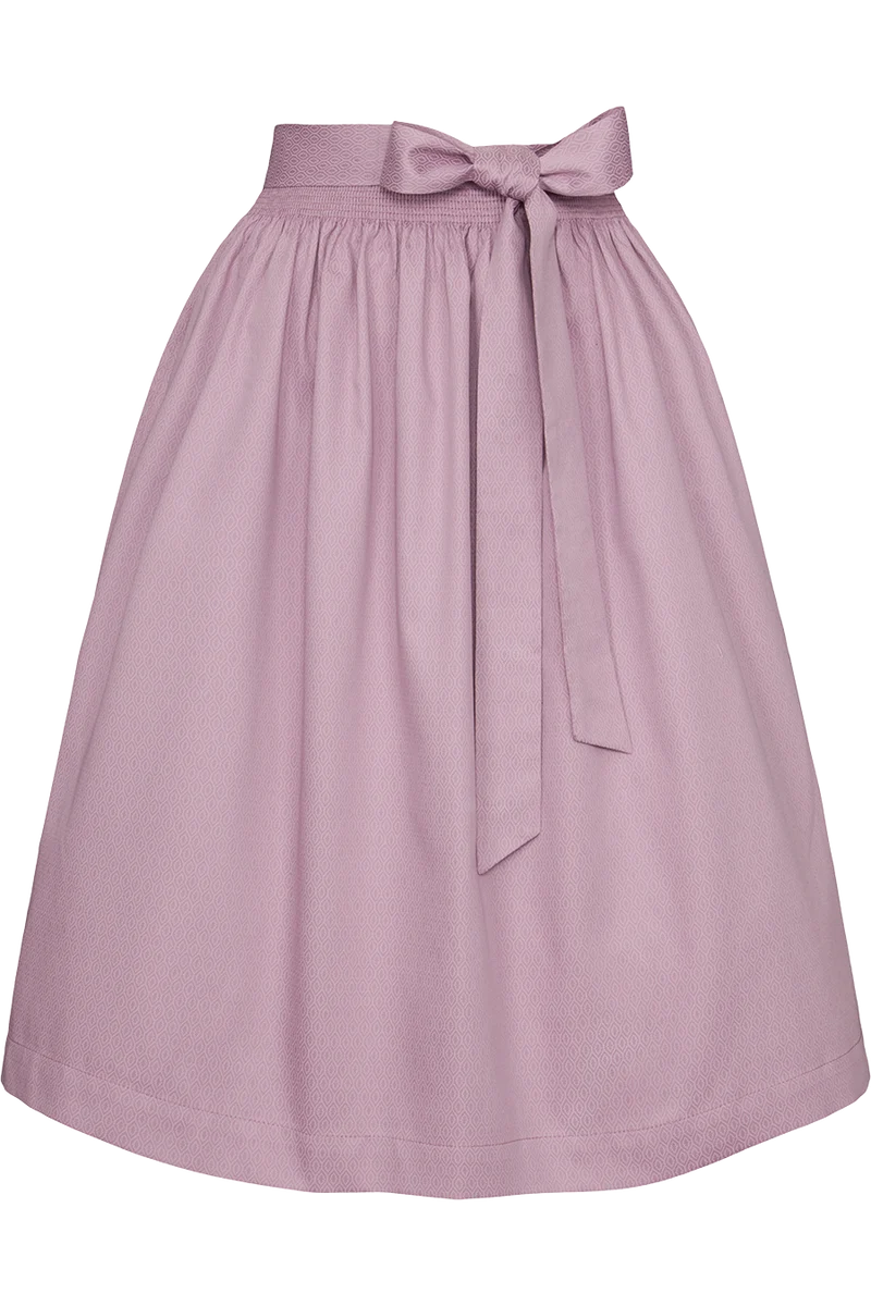 Midi-Dirndlschürze aus Baumwolle mit Muster - mauve