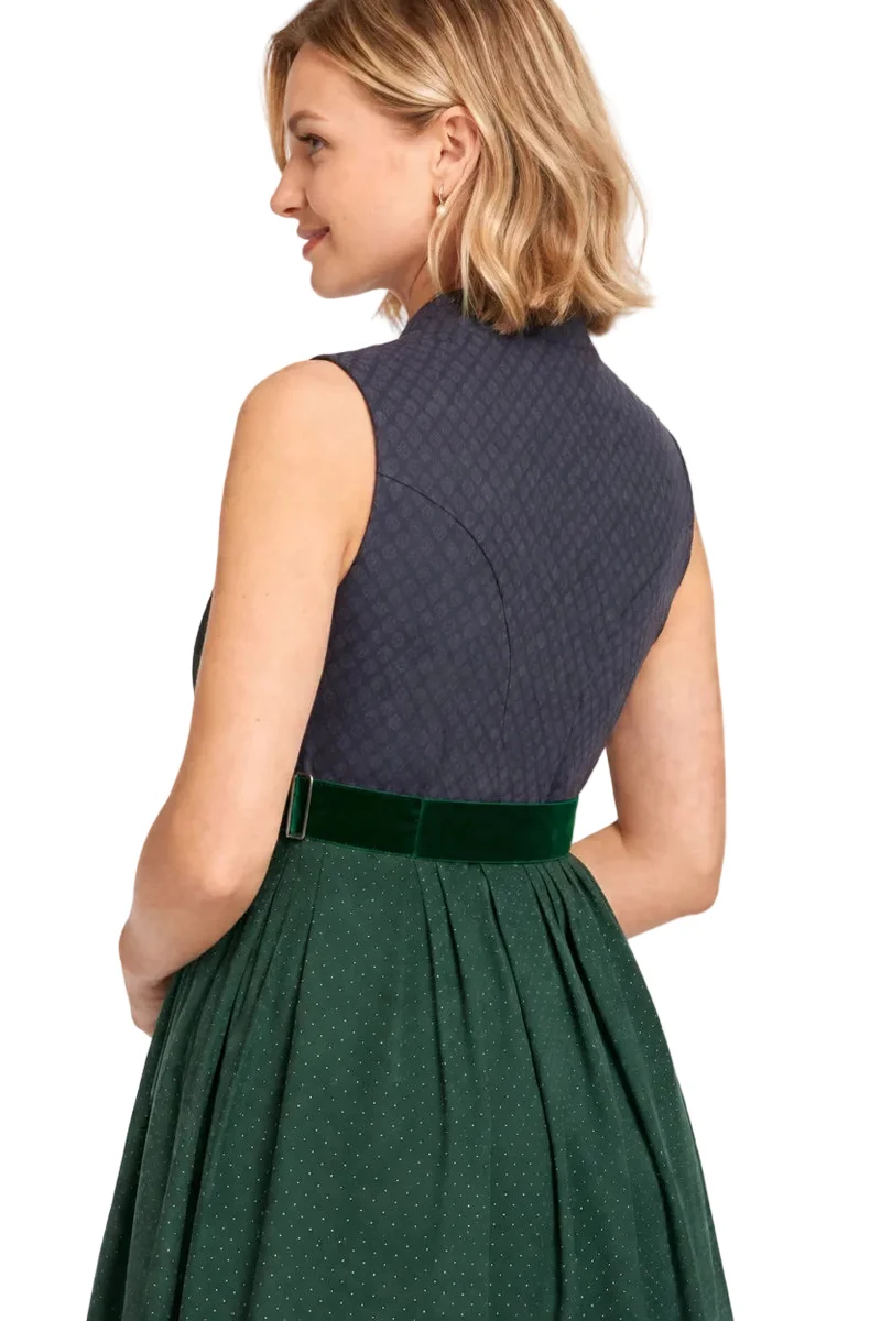 Elegantes Umstandsdirndl mit Stehkragen & Gürtel