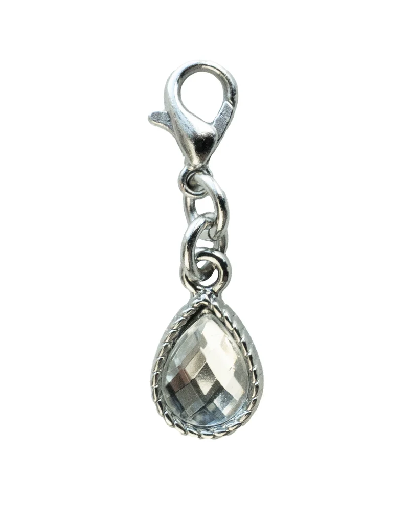 Bra Charm Jewel Crystal Silver