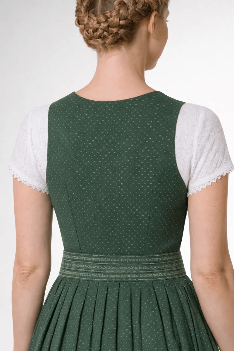 Dirndl aus Baumwolle mit Streifenschürze