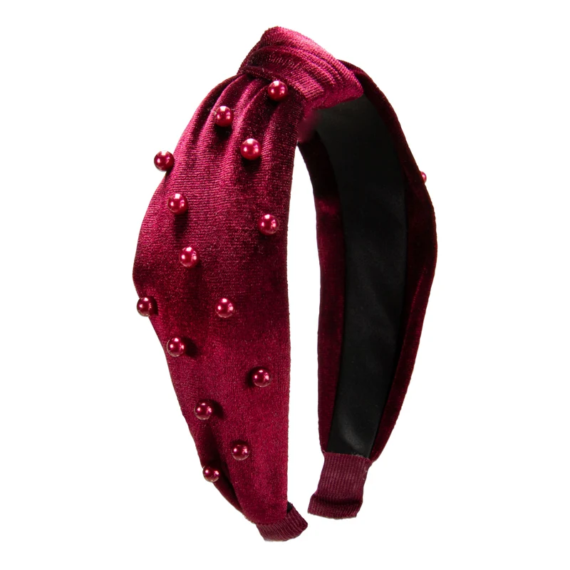 Haarreif Knoten mit Perlen