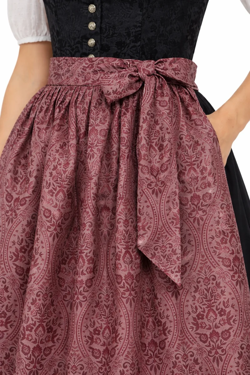 Jacquard-Dirndlschürze mit Ornamentmotiv – 77 cm