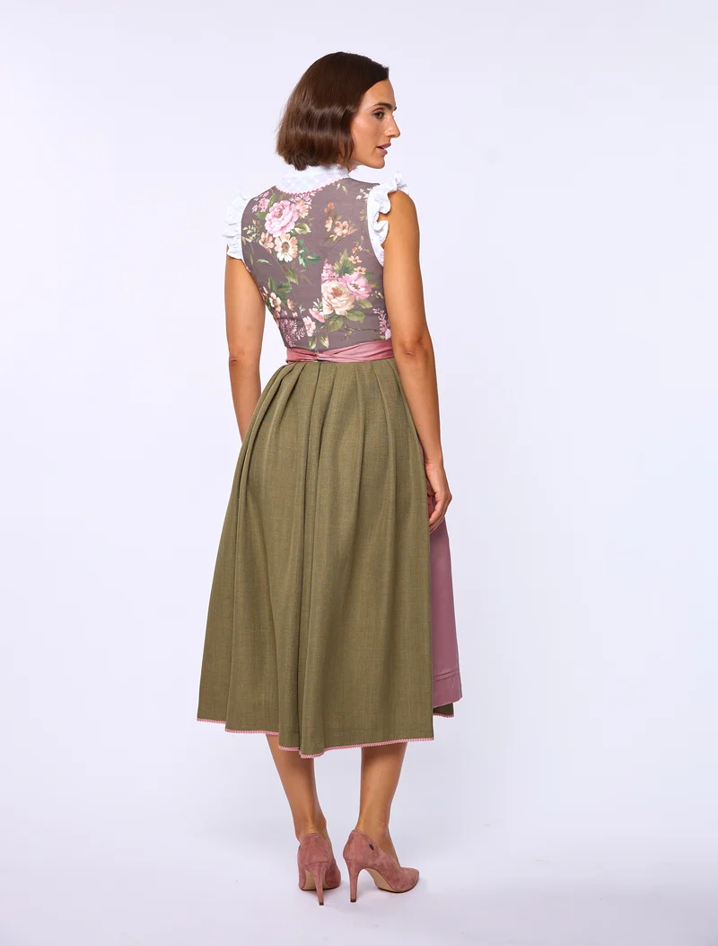 Dirndlbluse aus besticktem Baumwollstoff