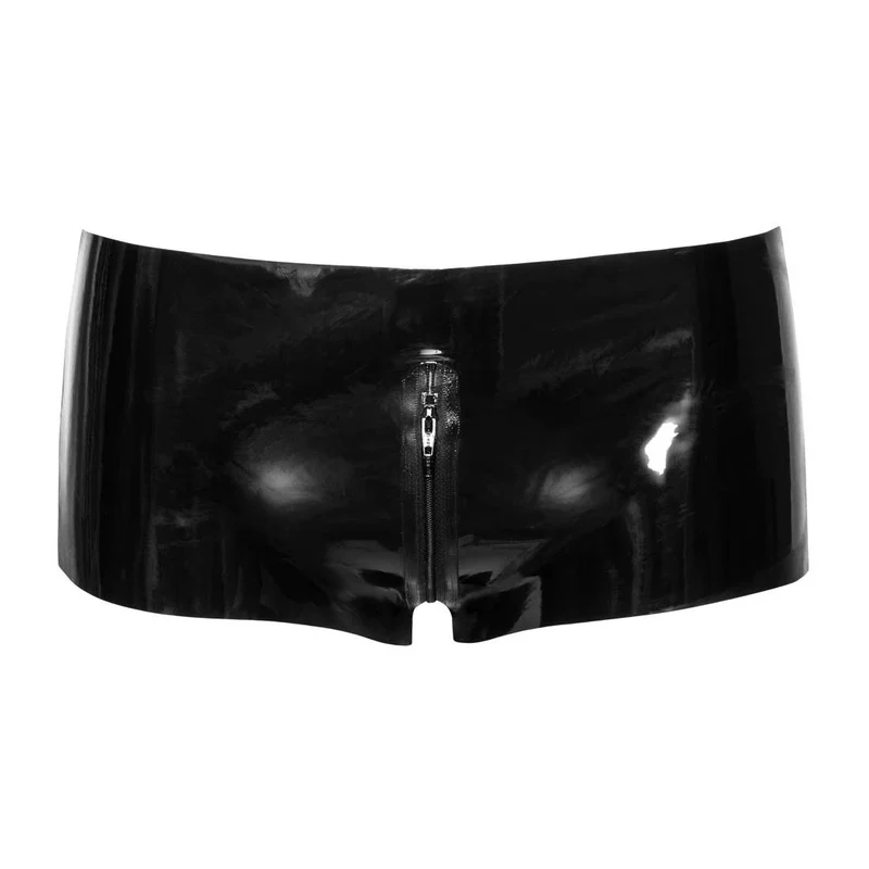 Latex Hotpants S-XXL mit Schritt-Reißverschluss bis über den Po "Zora"