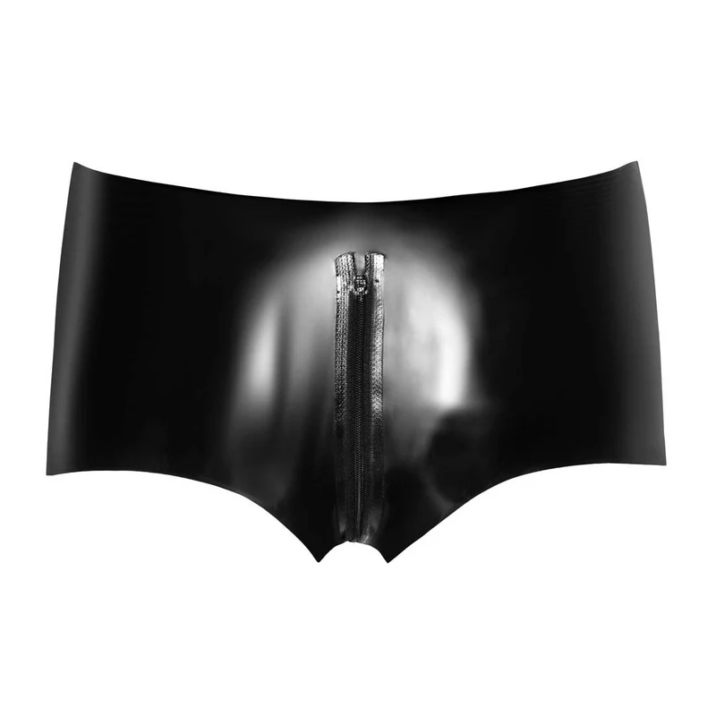 Latex Hotpants S-XXL mit Schritt-Reißverschluss bis über den Po "Zora"
