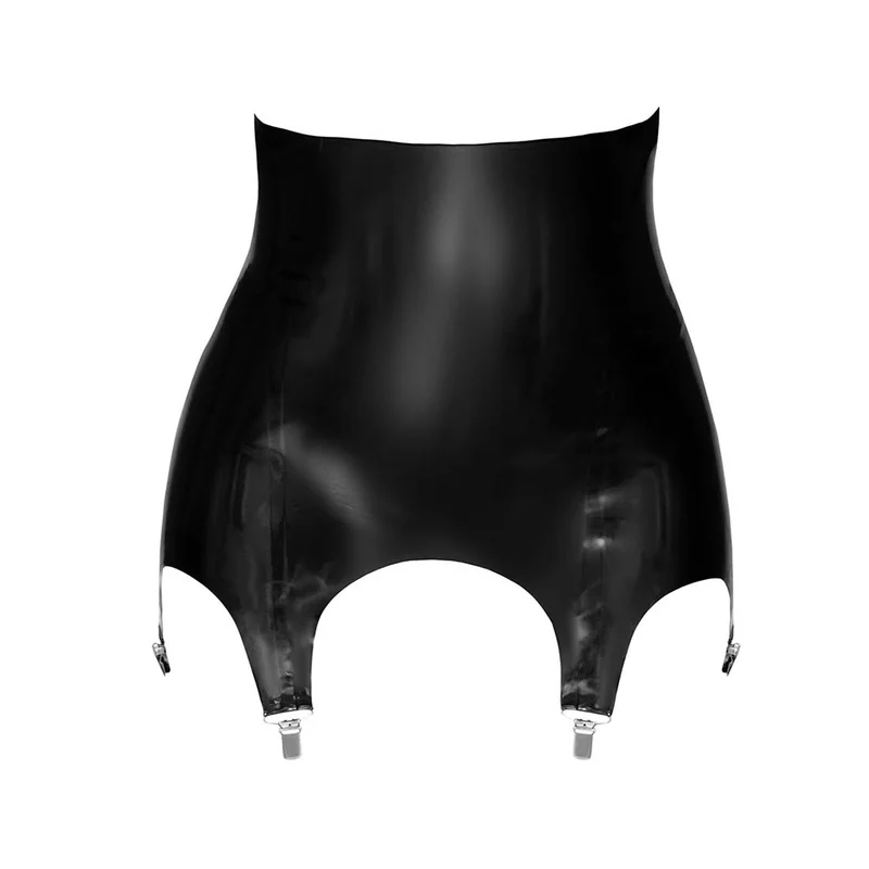 Latex Strapsgürtel M - 2XL extra breit mit 4 Metall-Clips "Shiva"