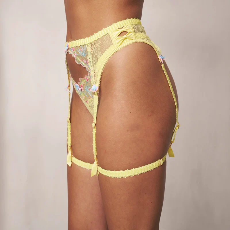 Ilianna Intimates String und Strumpfgürtel - Gelb