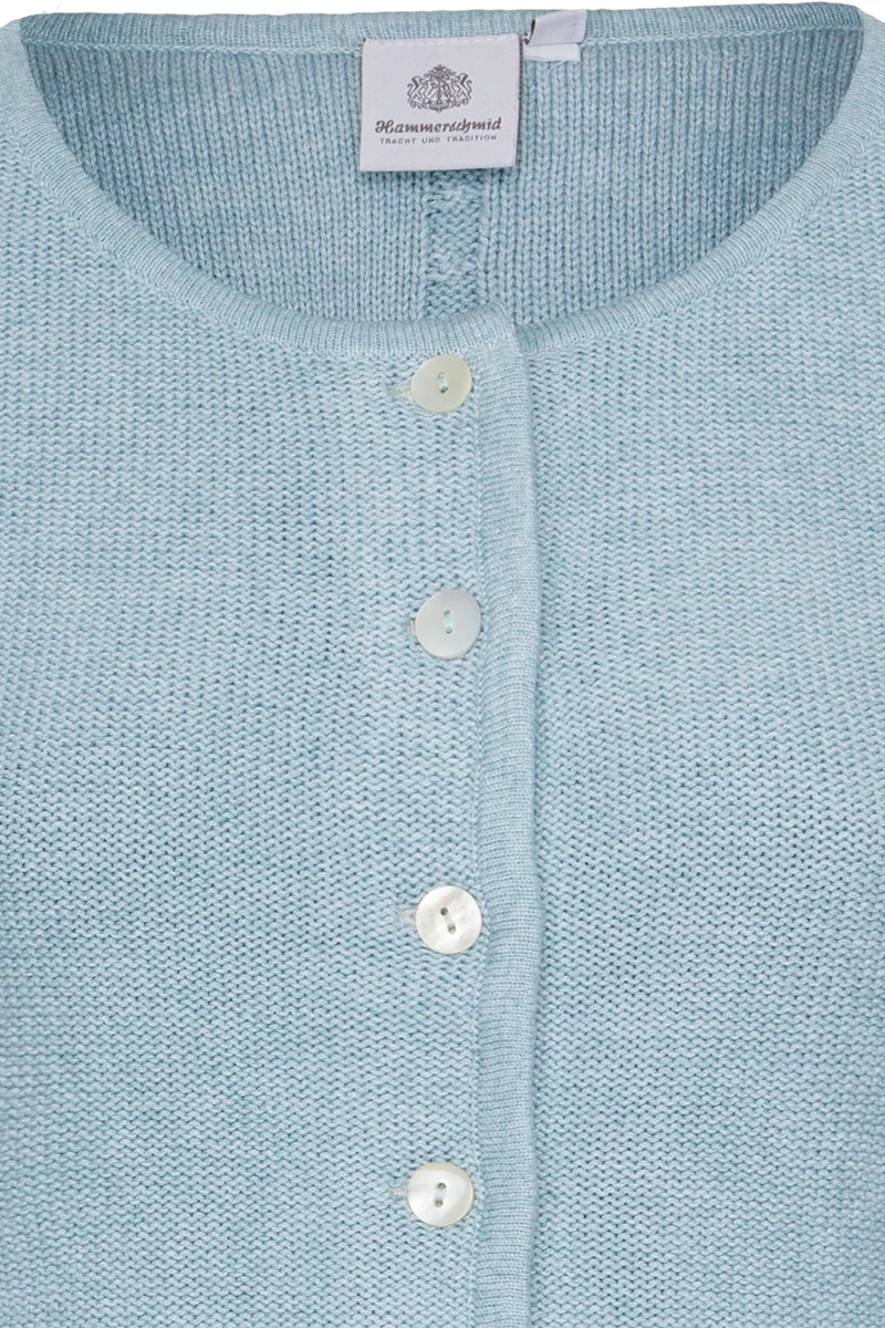 Damen Trachten-Strickjacke kurz - türkis
