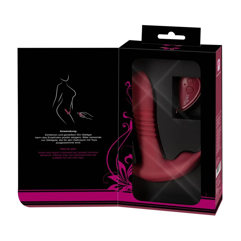 Stoßvibrator kombiniert mit Klitorisvibrator und 5 Meter Fernbedienung