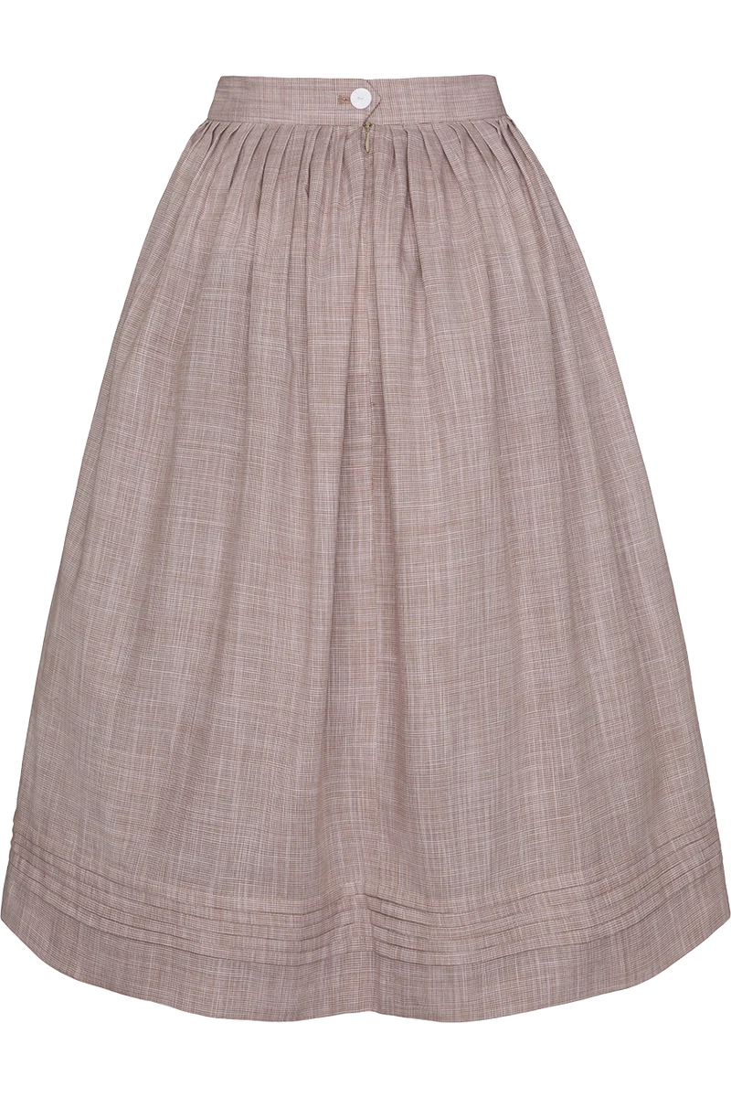 Karierter Baumwollrock 75 cm - braun