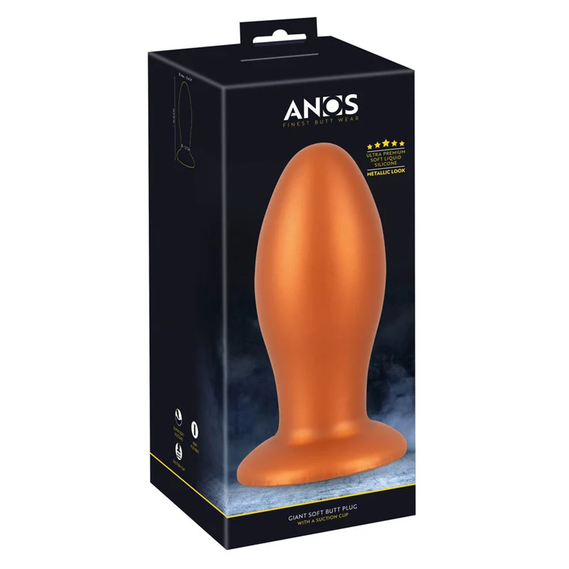 XXL Analplug mit Saugfuß nahtlos aus porenfreiem Silikon - 21cm