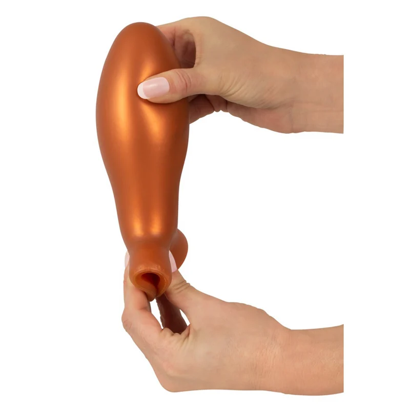 XL Analplug mit Saugfuß nahtlos aus porenfreiem Silikon - 16cm