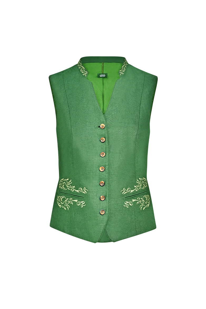 Gilet mit Kragenstickerei