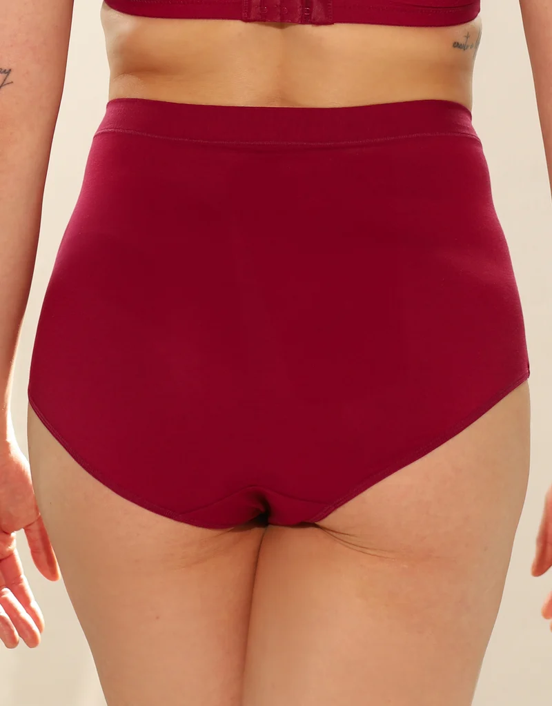 High-Waist-Panty Cozy Basic Bordeaux