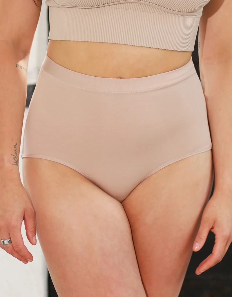 High-Waist-Panty Cozy Basic Sand