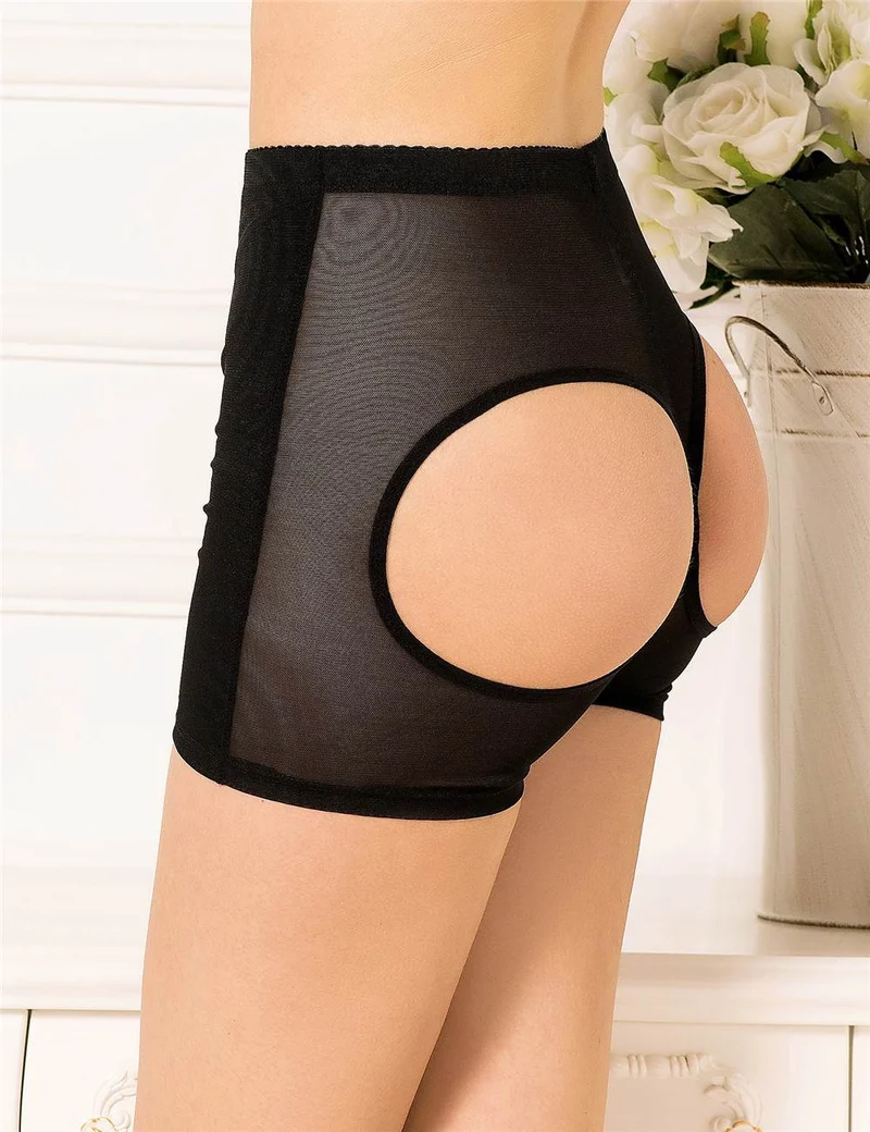 Sexy Boyshort mit schwarzem Ausschnitt und Butt Lifter