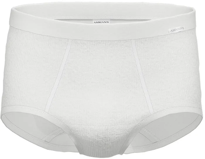 AMMANN Long-Slip mit Eingriff, Serie Doppelripp 2-fädig Exquisit, weiß
