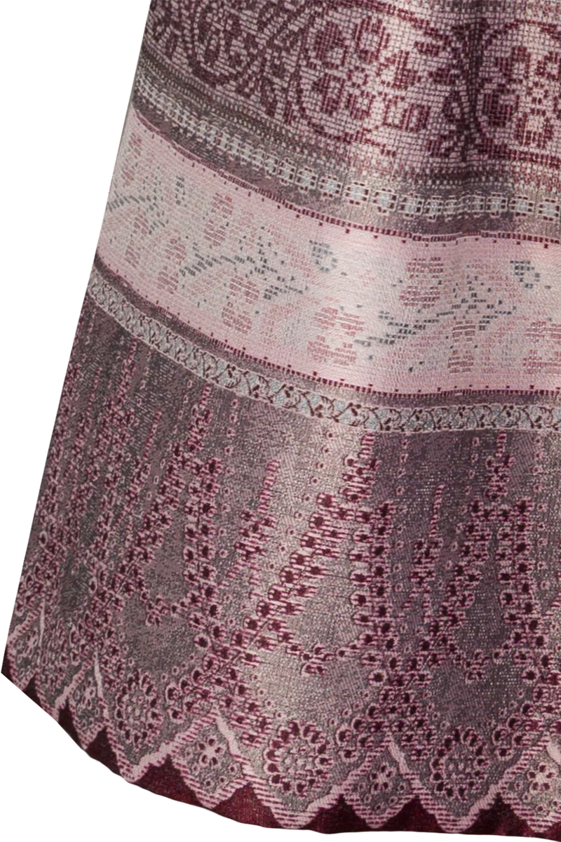 Midi-Trachtenrock 70cm gestreift - beere