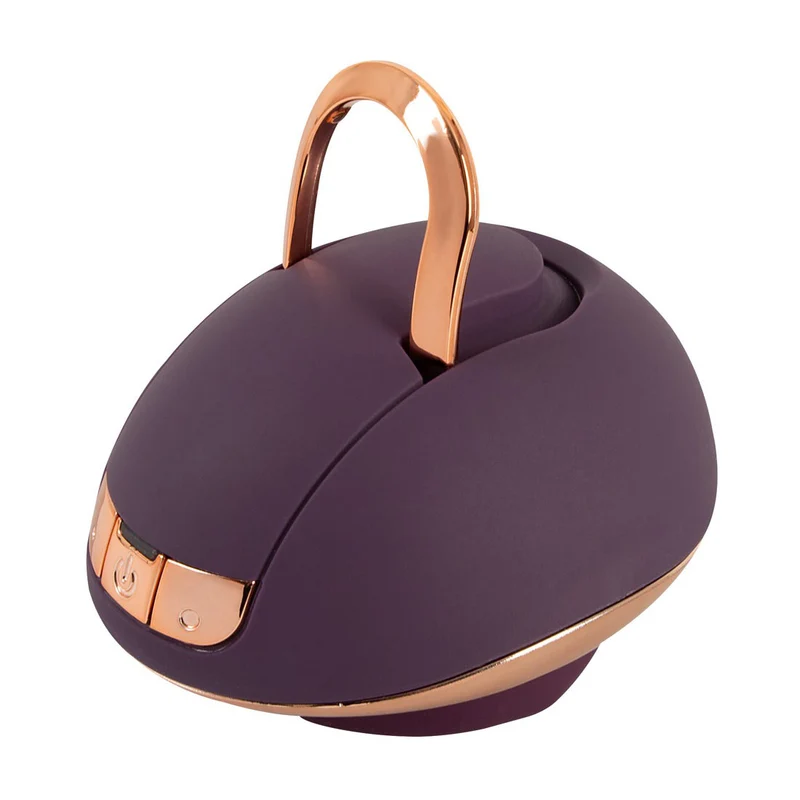 Auflegevibrator mit Haltering + rotierenden Massagekugeln - 9,9 cm