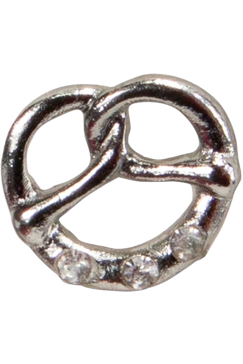 Damen Ohrstecker in Brezelform - silber
