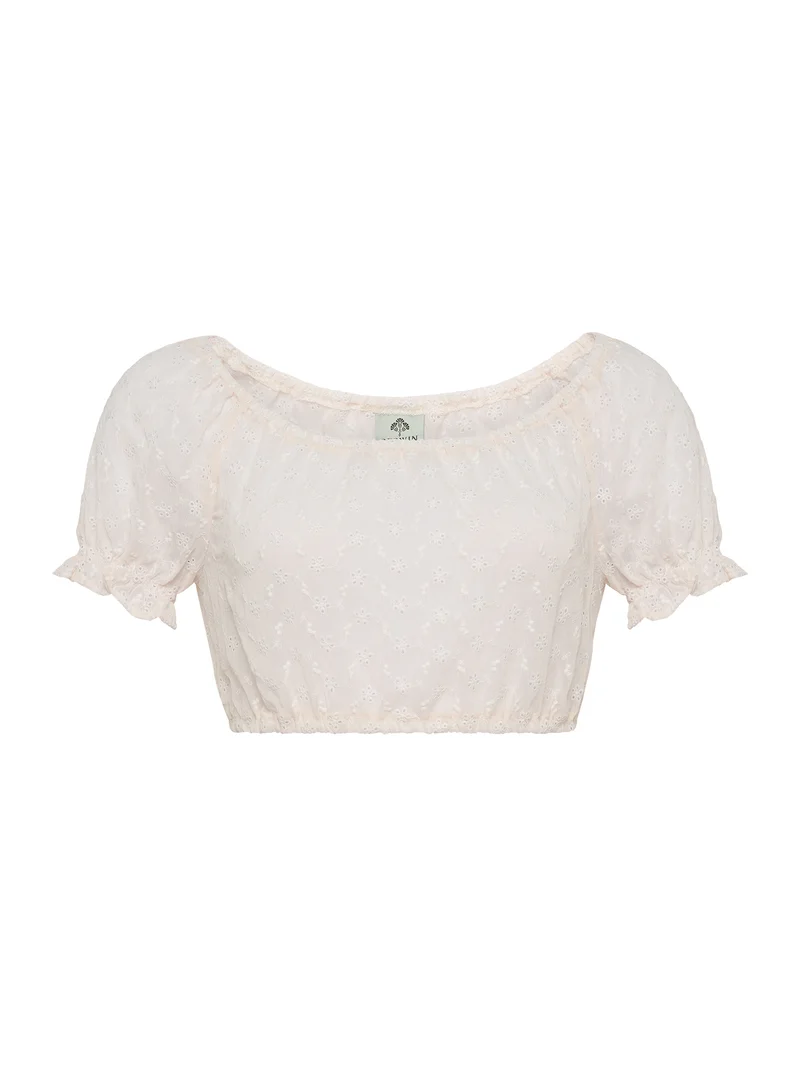 Dirndlbluse aus bestickem Organza