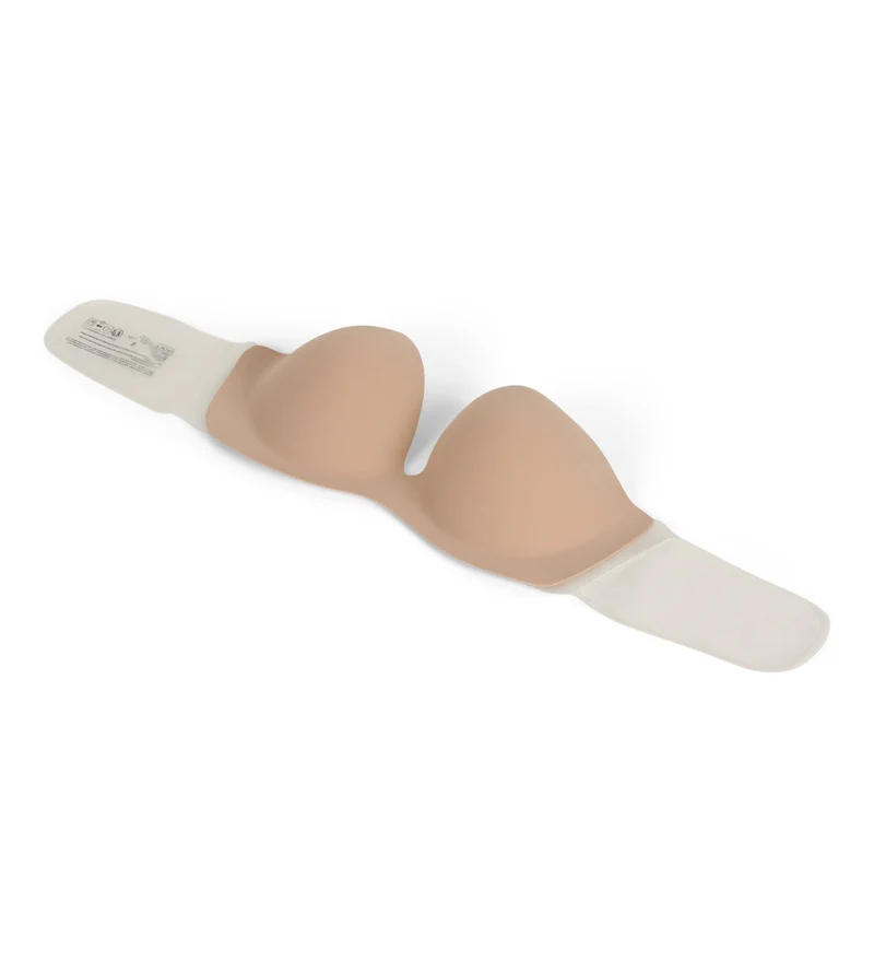 Trägerloser selbstklebender Bandeau-BH in Nude